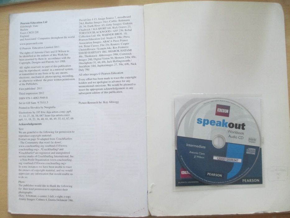 Pearson Speakout intermediate - B1 workbook