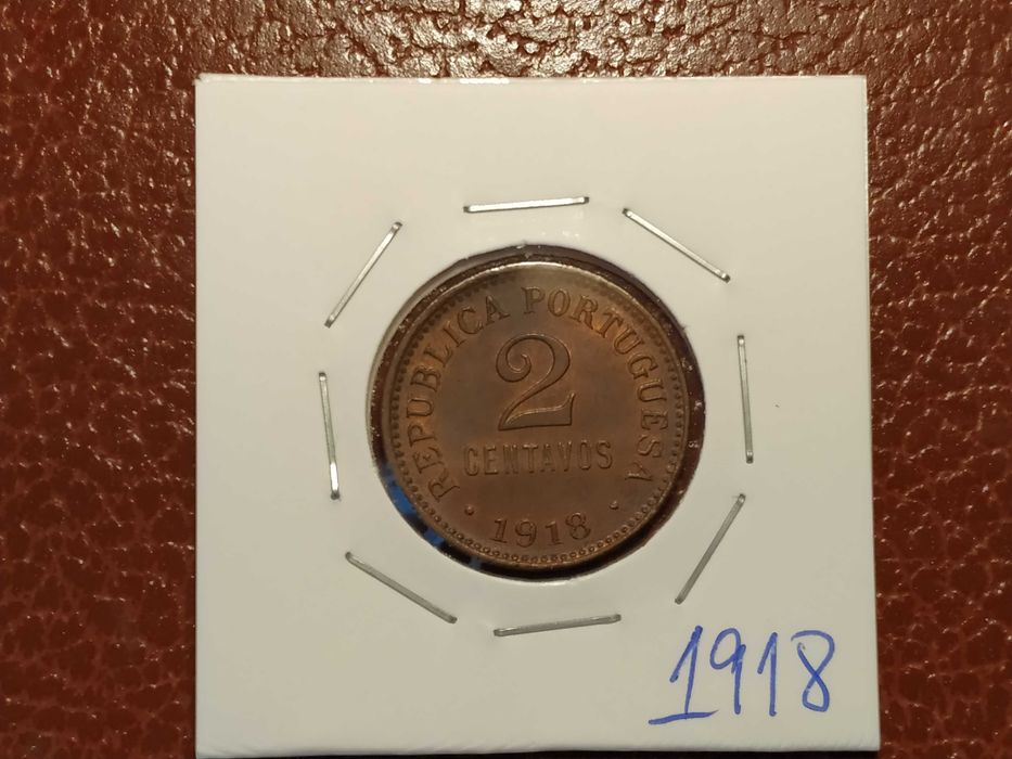 Portugal - moeda de 2 centavos de 1918