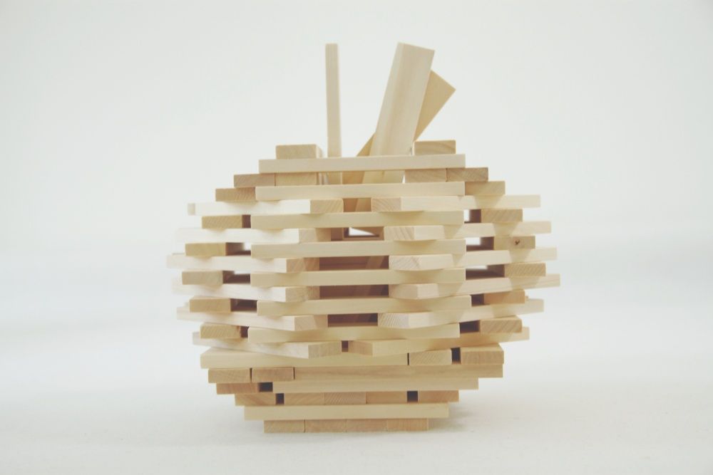 Polskie drewniane klocki Linden zestaw 500 szt. w pięknej skrzyni