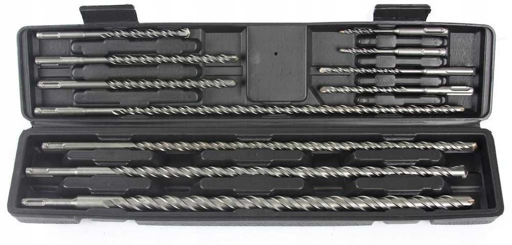 WIERTŁA DO BETONU SDS PLUS Wiertło Zestaw 11 szt Komplet Walizka