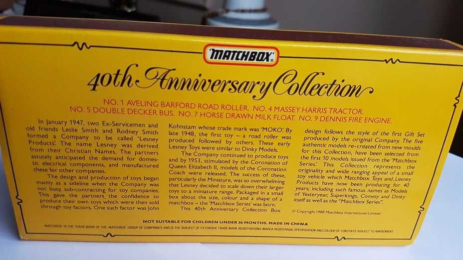 Matchbox Series 40th Anniversary Collection Zestaw modeli Unikat !!