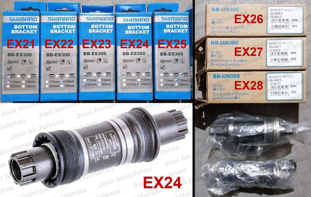 Eixos pedaleiros de quadra para bicicleta