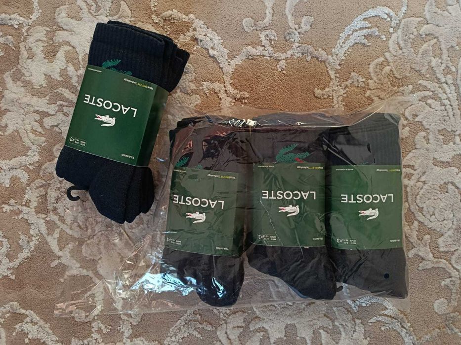 Skarpety męskie Lacoste Training - granatowe 12-pak, rozmiar 40-46