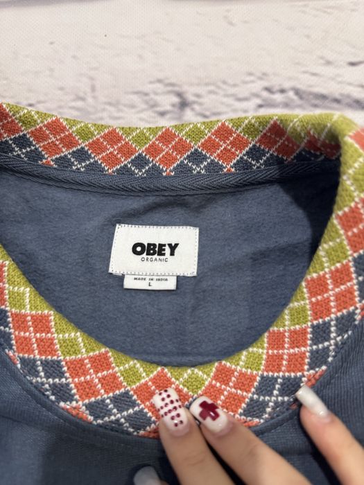 Світшот OBEY чоловічий, синій, розмір L