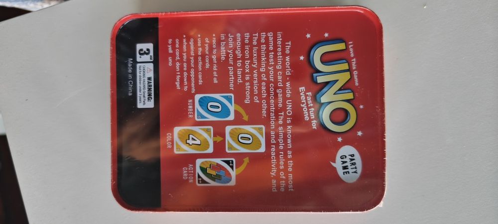 Jogo cartas UNO com caixa