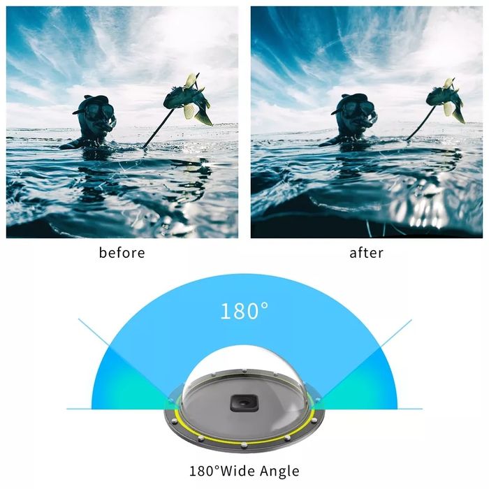 Dome GoPro Hero 12 compatível com 9, 10 e 11 + Gatilho NOVO