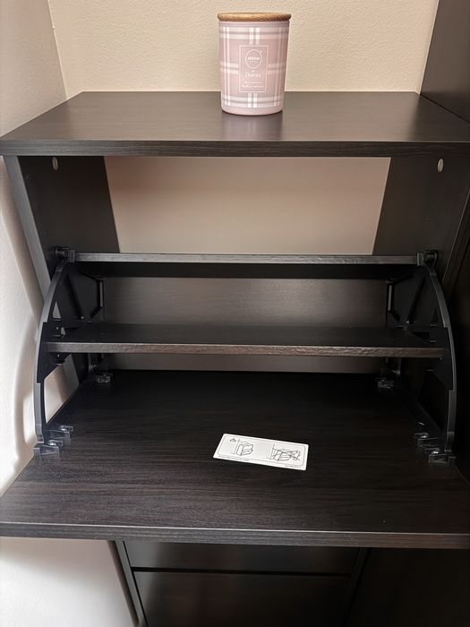 Szafka na buty Ikea Bissa czarny brąz