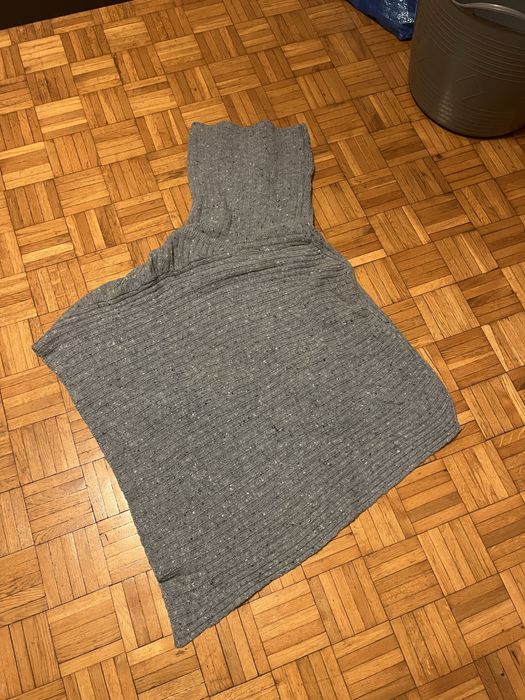 Poncho z golfem 100% wełna merinosa