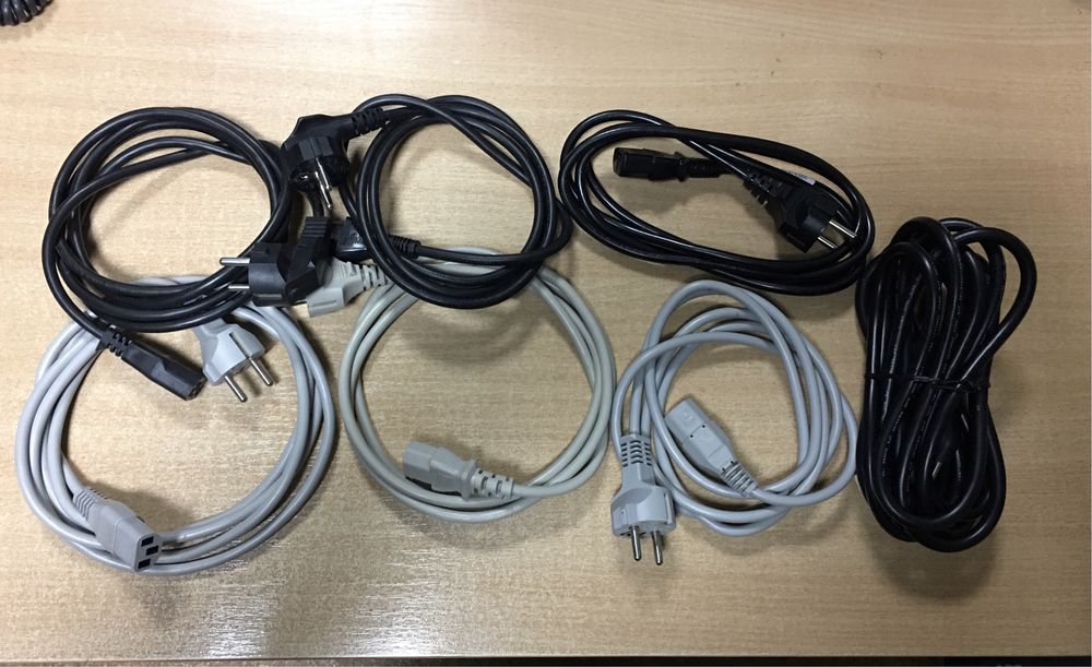 Кабели USB-А-В, сетевые, телефонные. Все по 125 грн.