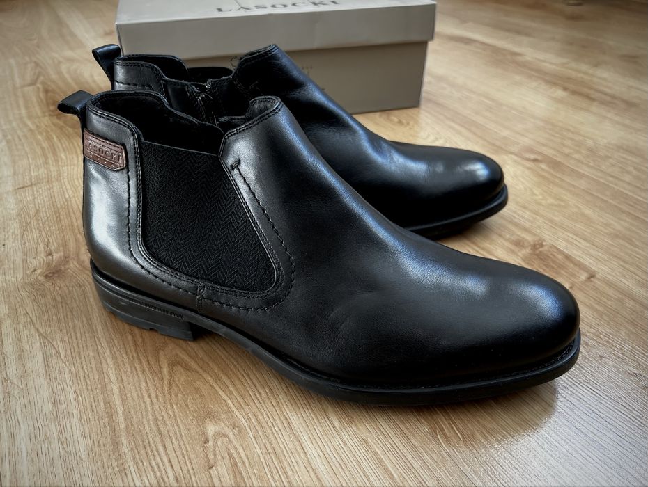 Botki męskie skórzane Lasocki r. 43