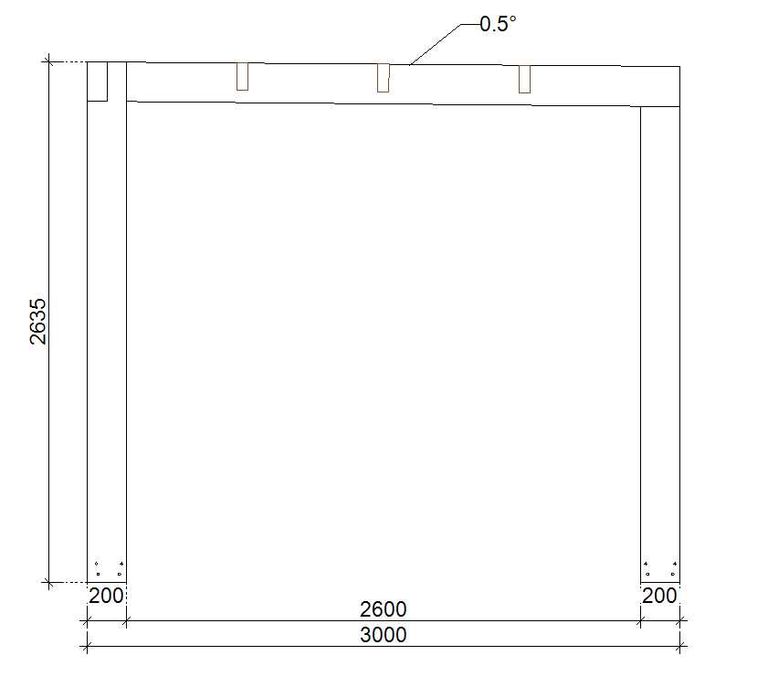 Pergola altana rzymska Eko 300x300cm wolnostojąca masywna
