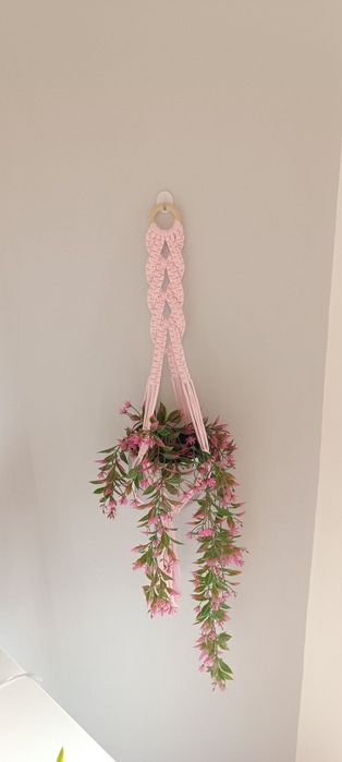 Bonito suporte para vasos macramé
