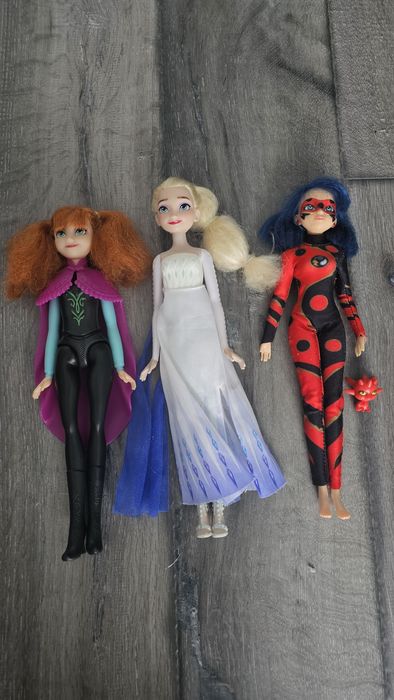 Zestaw lalek Kraina Lodu Elsa Anna Miraculous Biedronka