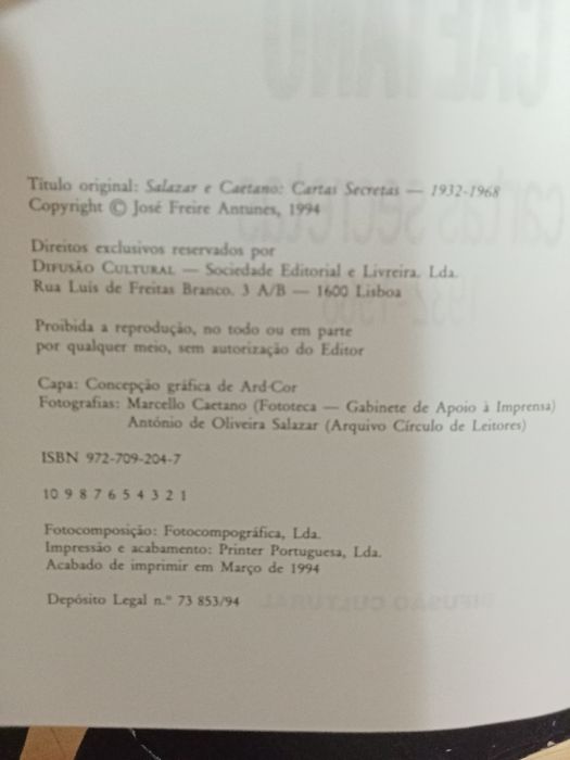 "Os Americanos e Portugal"- Kennedy, Nixon, Salazar e Caetano 
Autor