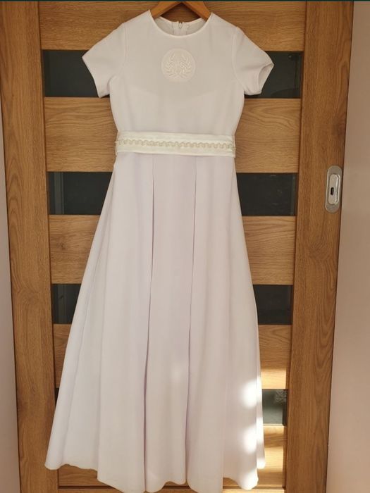 Sukienka komunijna, rękawiczki, torebka, rajstopy GRATIS