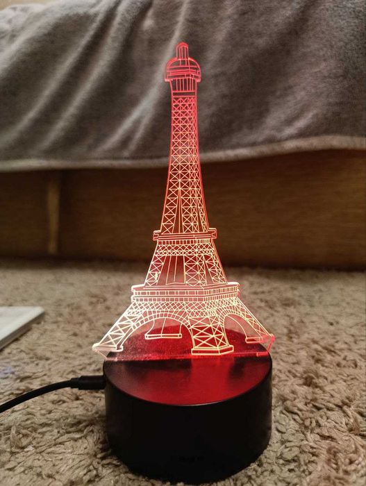 Лед ночник в стилі Ейфелевої вежи який працює від пульта та кнопки