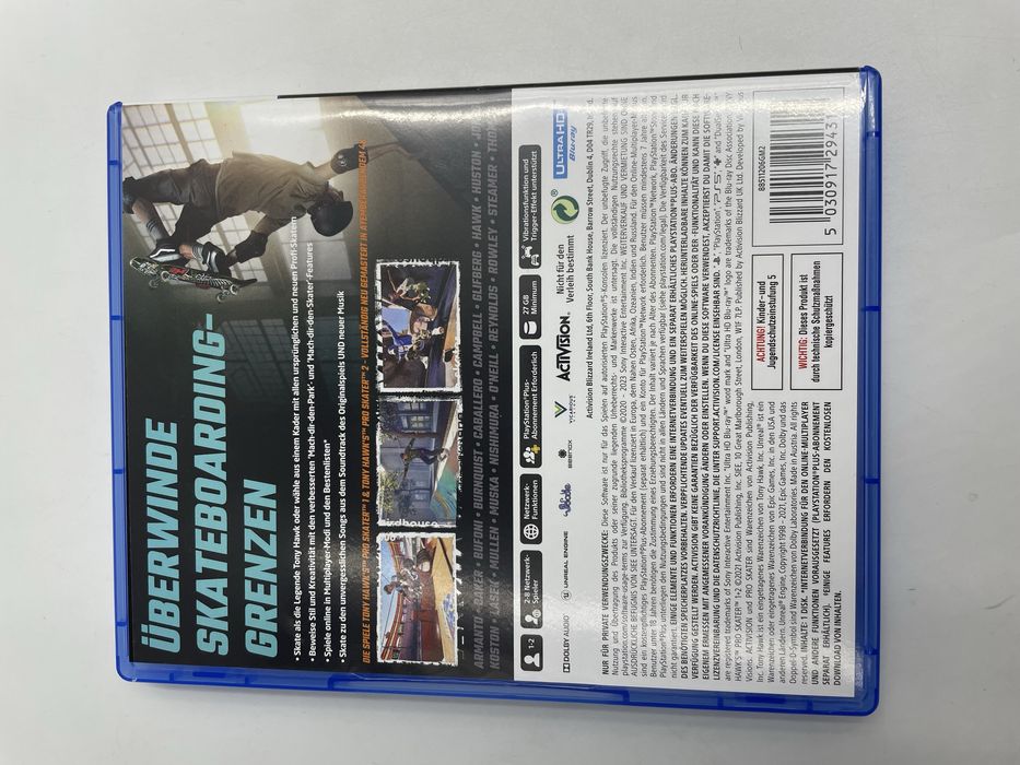 Gra Tony Hawk’s Pro Skater 1+2 na PS5