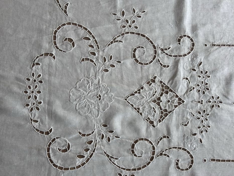 Cortinaem linho antiga para porta ou janela