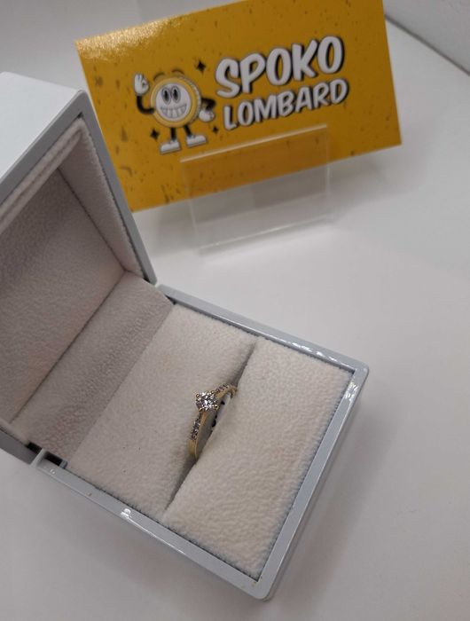 Pierścionek złoty 1,18gr SPOKO LOMBARD BEŁCHATÓW skup złota