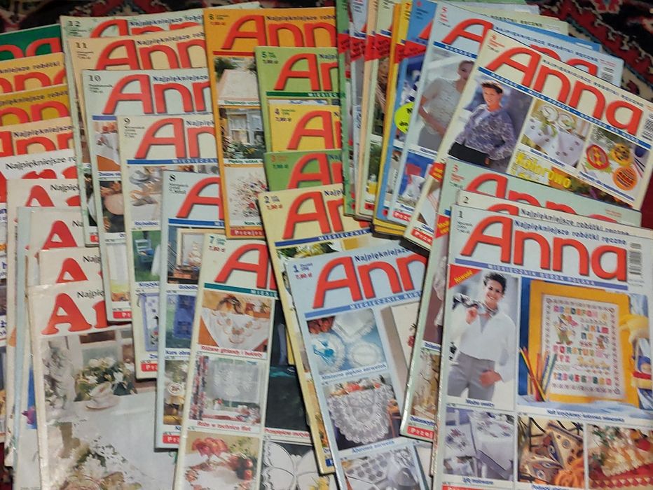 Anna najpiękniejsze robótki ręczne, 34 numery, pelny rocznik 1997 - 99