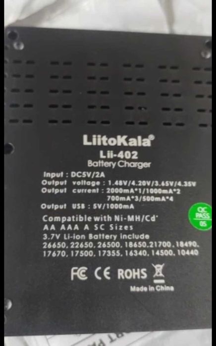 Зарядное устройство Liitokala Lii-402 литокала 18650,AA,Power bank
