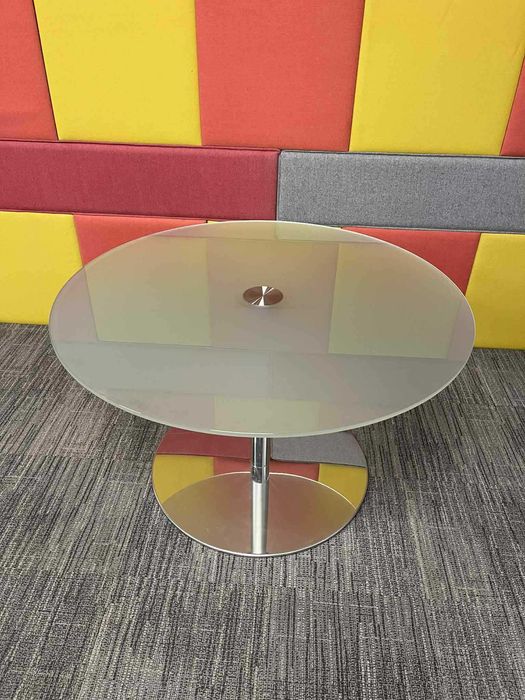 Stolik szklany okrągły kawowy fi 120cm