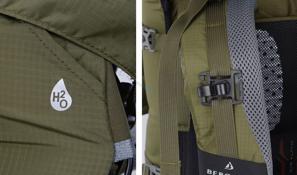 Bergson Matterhorn 70-80L- Regulowany Pojemny Plecak Turystyczny | Oliwkowy