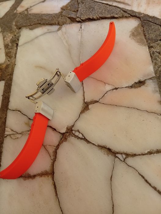 Bracelete de báscula laranja 22mm
