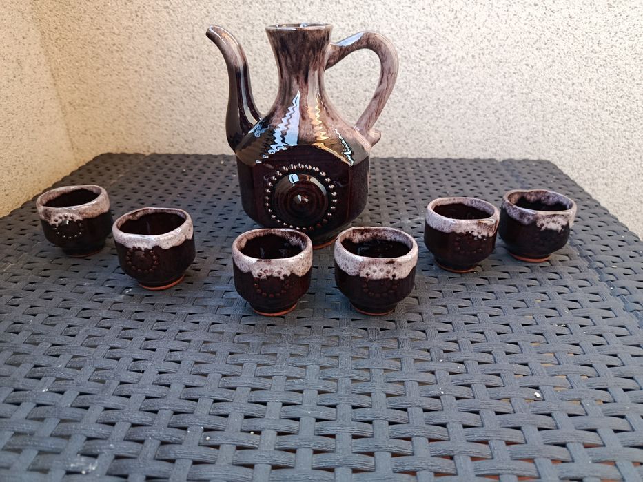 Dzbanek - karafka + kieliszki Vintage PRL