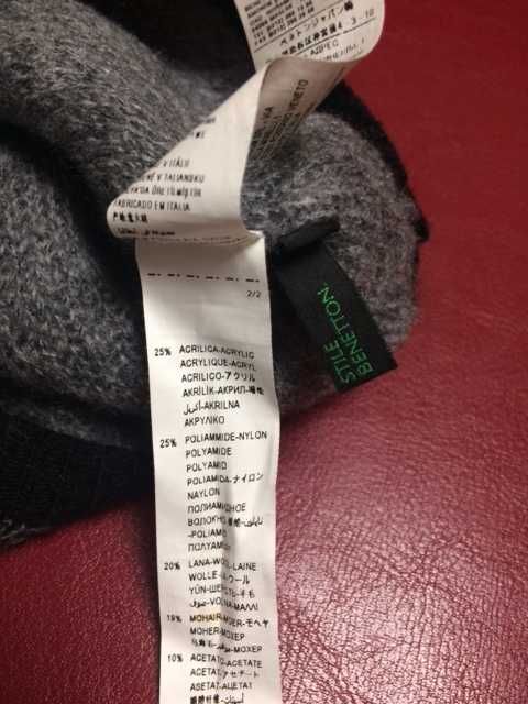 benetton czapka z szalikiem