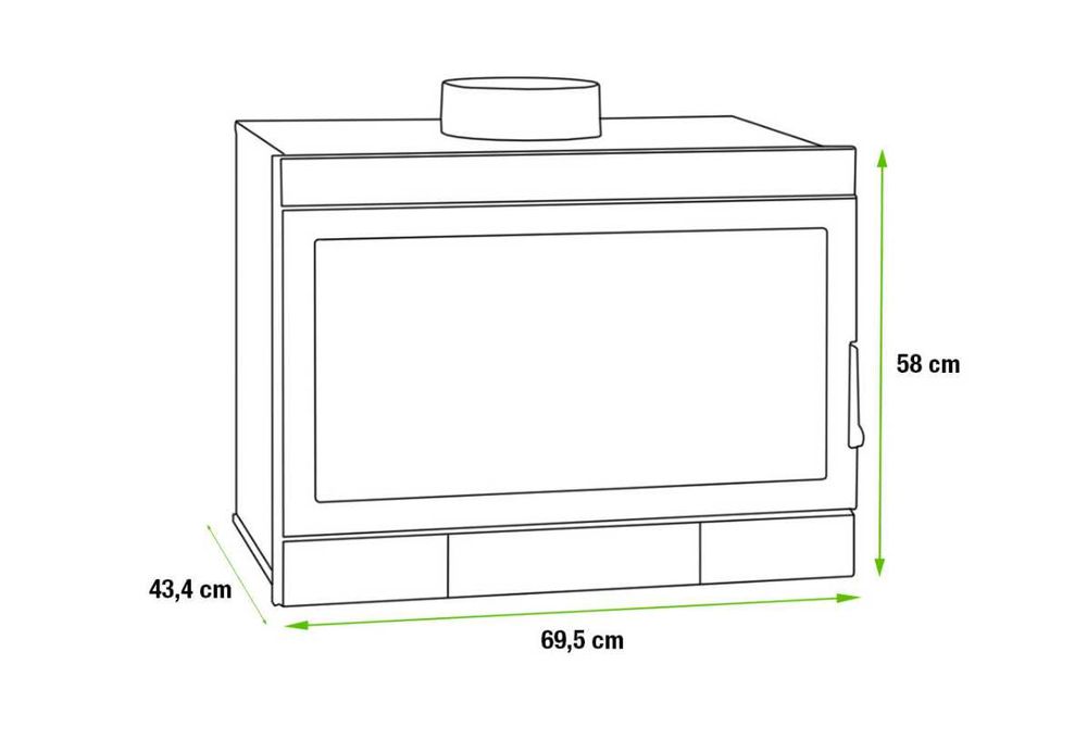 Recuperador de calor a lenha ventilado 12kW