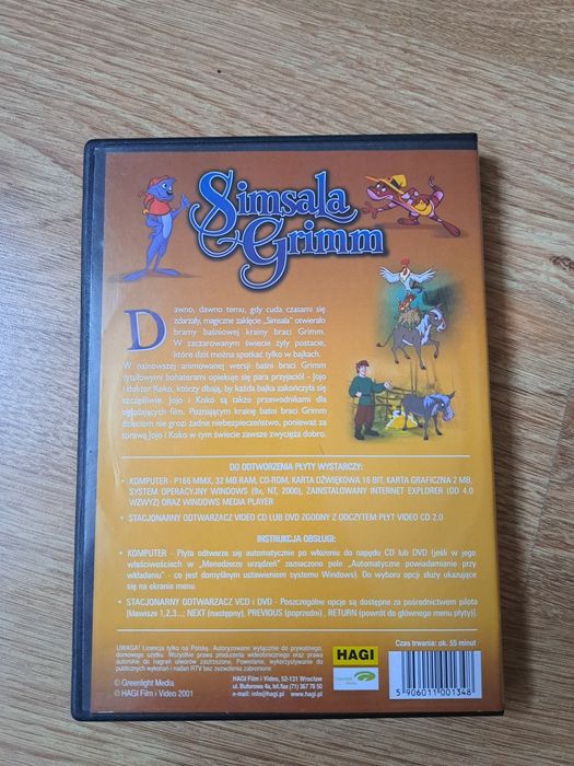 DVD 2 bajki Muzykanci z Bremy i Stoliczku nakryj się