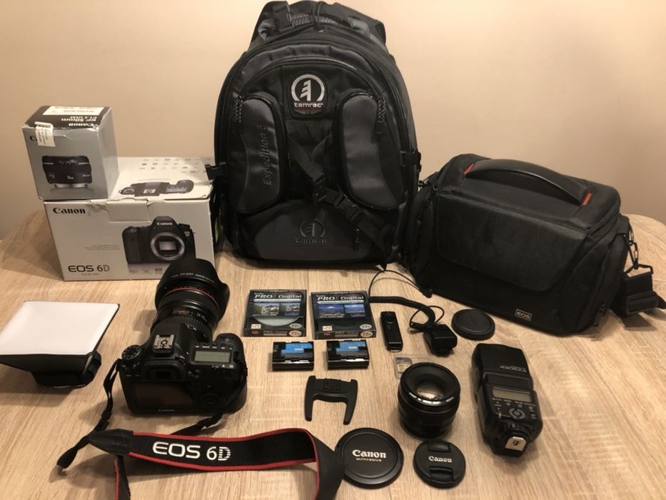 Canon EOS 6D  24-105L,  EF50mm zestaw