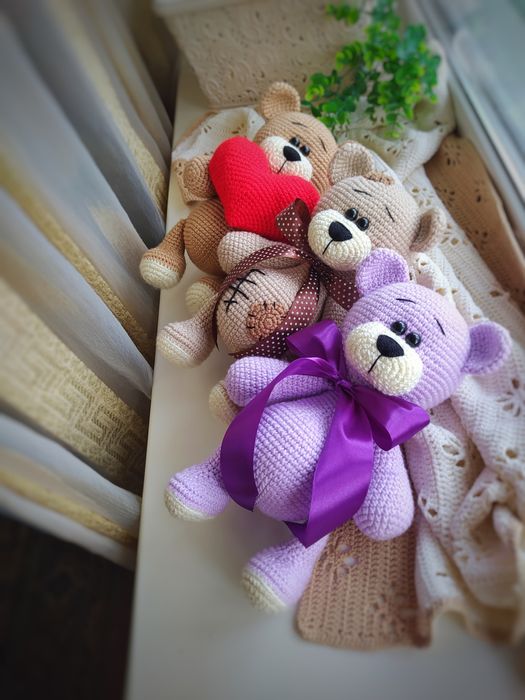 В'язані іграшки,мишка,мишка Тедди,handmade,вязаные игрушки,подарок.