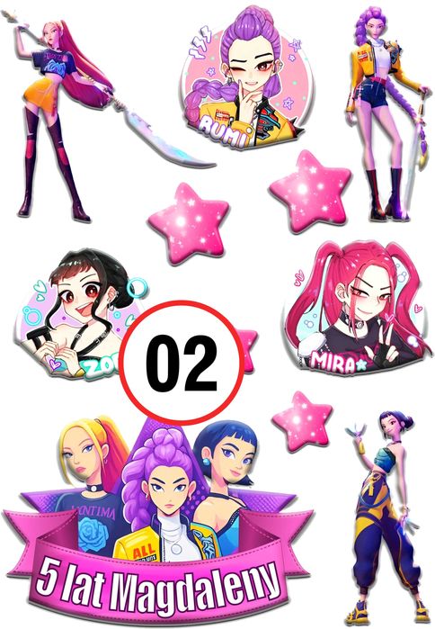 Pan Opłatek na tort - DEMON HUNTERS Łowczynie Demonów A4