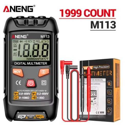 Inteligentny multimetr miernik cyfrowy ANENG M113 - Czarny