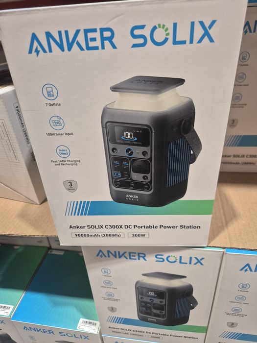 Повербанк Anker SOLIX C300 Station 90000 mAh 300W LiFePO4 Battery Gray
