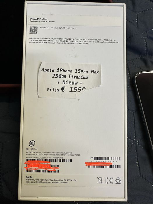 Apple iphone 15Pro Max 256 GB titanium