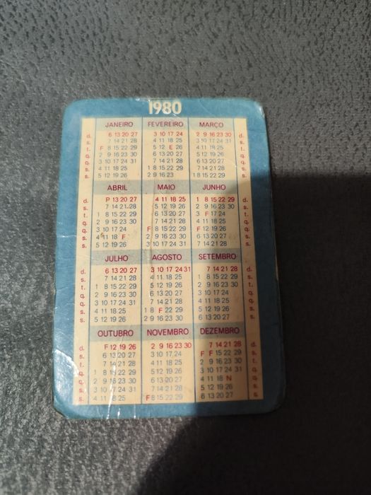 Calendário da Lotaria nacional 1980