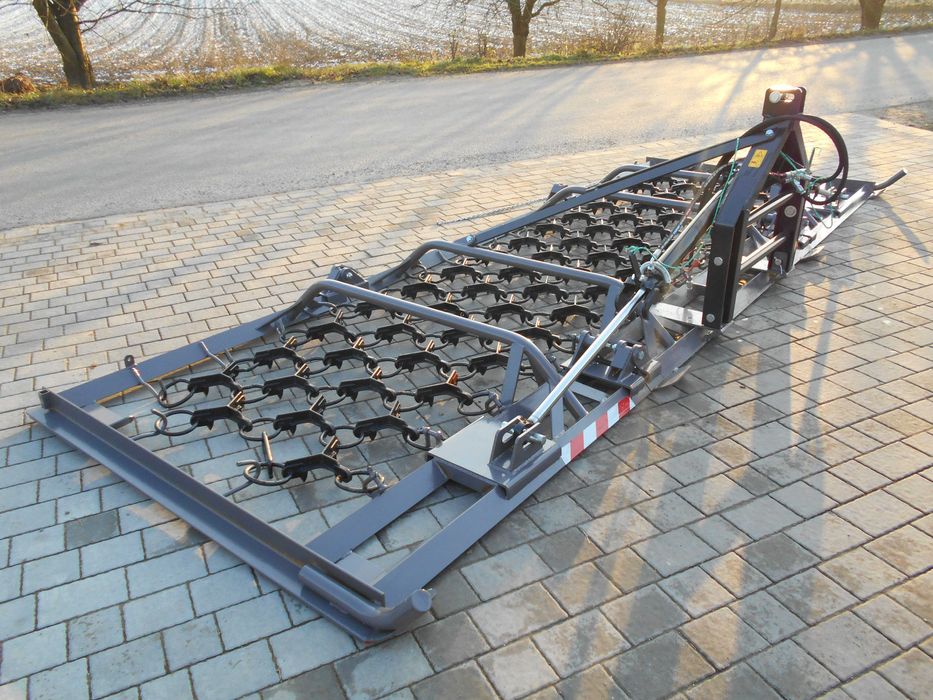 Włóka polowo-łąkowa brona/agregat 2-siłowniki - ślizgi METAL-TECHNIK