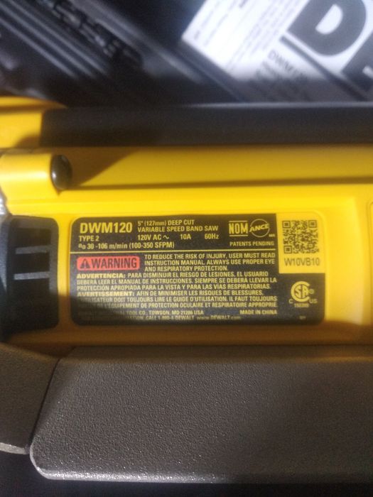 Стрічкова пила по металу DEWALT DWM120K