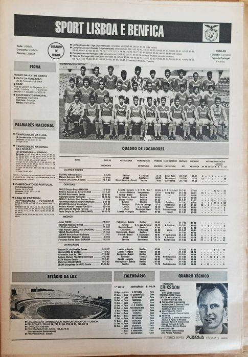 Cadernos e A Bola nº 18 - Nacionais 89-90