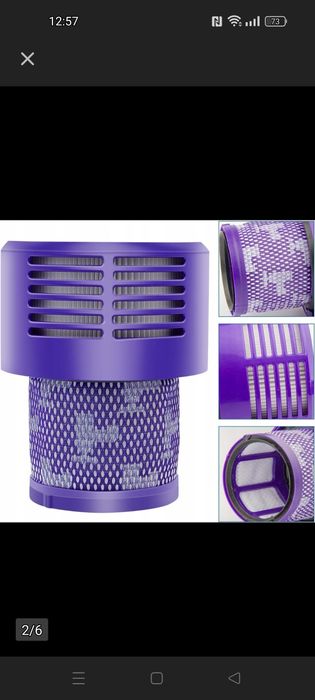 2X filtr do odkurzaczy Dyson V10 Sv12