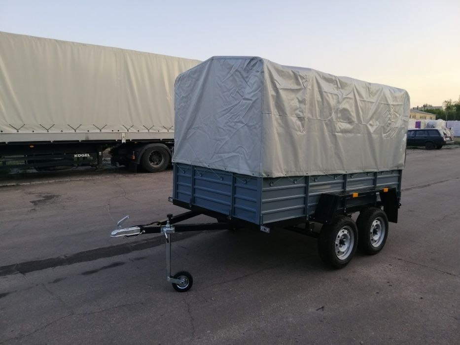 Двухосний причеп з гальмами і без в Запоріжжі для легкових авто. Прицеп с доставкою