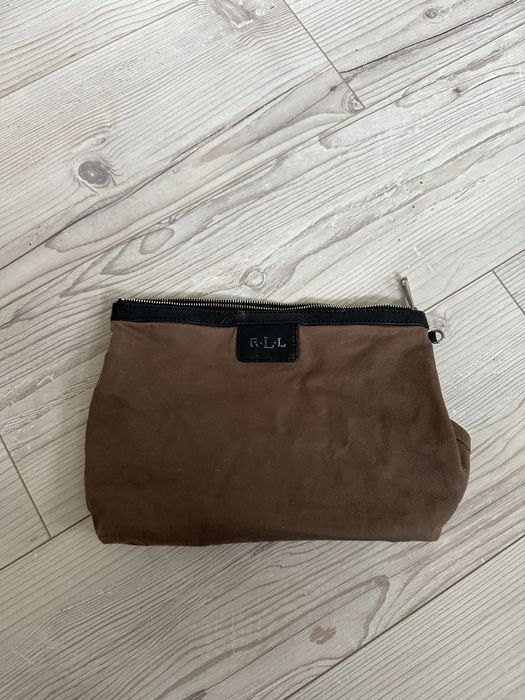 Ralph Lauren oryginalna brązowa kosmetyczka metalowy zamek