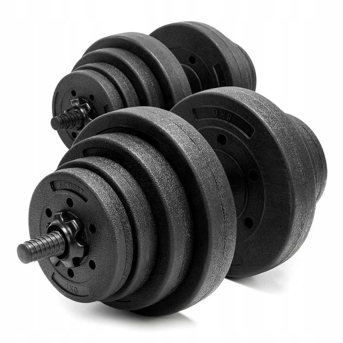 HANTLE treningowe regulowane 2x10kg zestaw bitumiczne