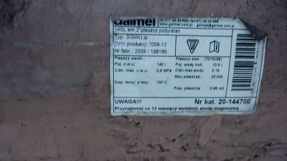 Bojler używany do CO