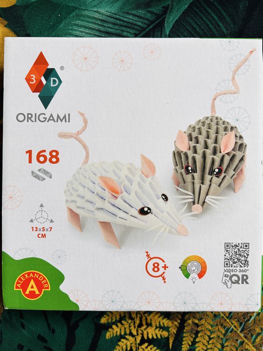 Puzzle 3D origami myszka