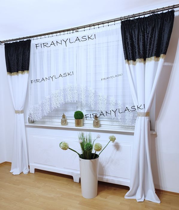 Firana 400x150 szeroka gipiura firanka łuk firany