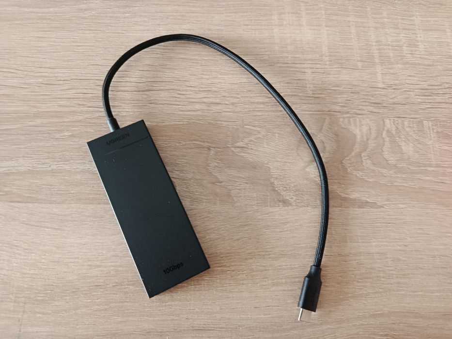 USB-хаб Ugreen CM806 5-в-1 4xUSB-C 3.2 10 Гбіт/с PD 100 Вт 30 см Чорний